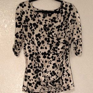 Wrap-around Dotted Blouse